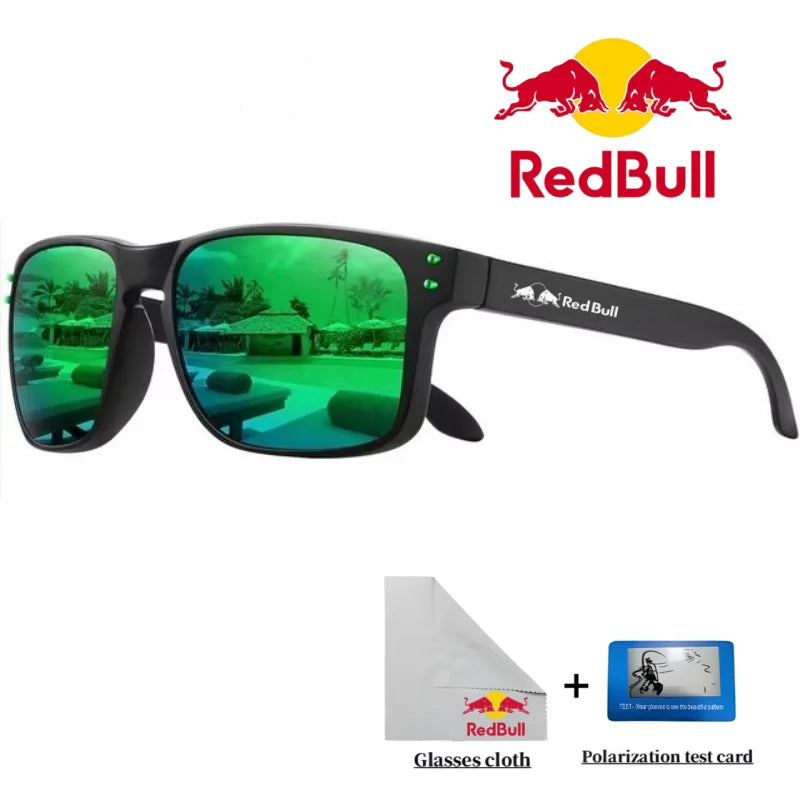 Óculos de Sol Quadrados Polarizados Red Bull Fashion F1 Unissex // Acabamento de Alta Qualidade // Proteção UV