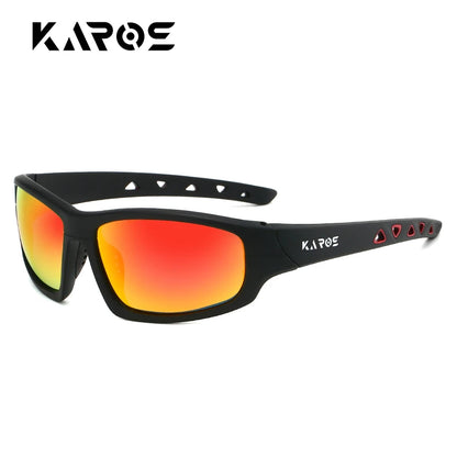 Óculos de Sol Esportivos Polarizados KAROS Unissex // Antirreflexo e Inquebráveis // Ideais p/ Ciclismo, Corrida, Pesca e Direção, com Proteção UV400.
