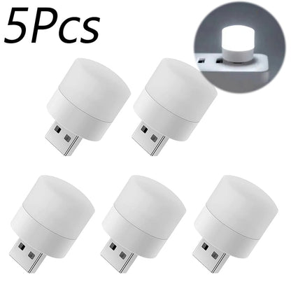 Mini Luz Noturna BAPPSUS USB Quente/Branco // 1-10 pçs // Proteção para os Olhos // Luz de Leitura USB Plug // Carregamento de Energia Móvel Led Night