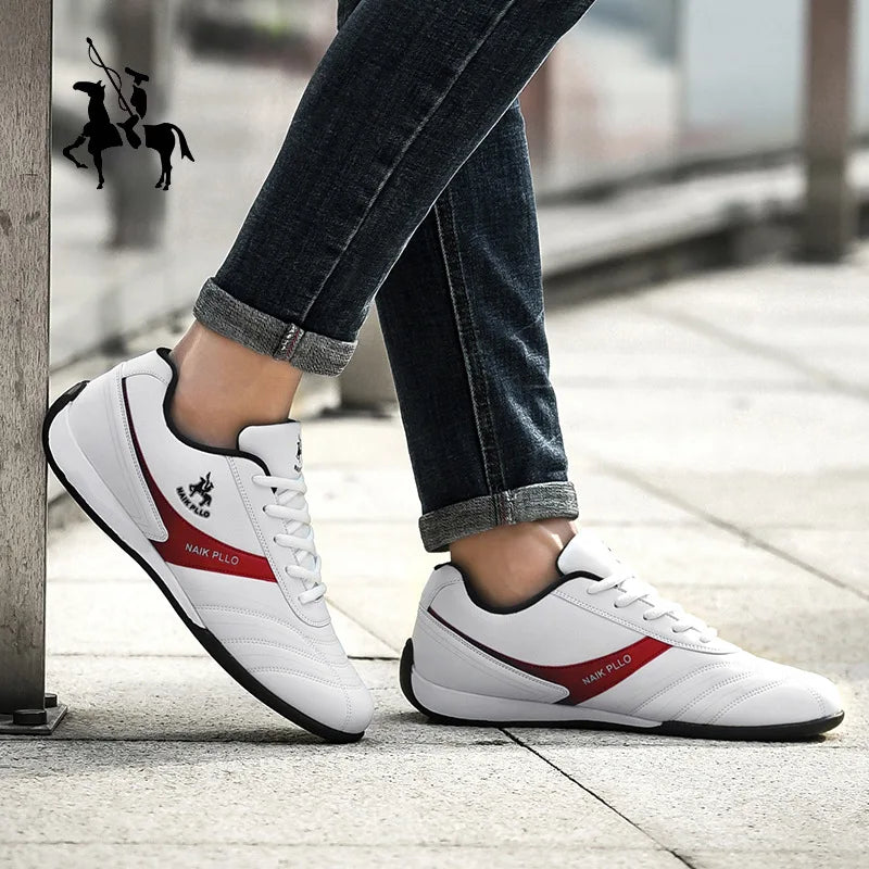 Sapatos Masculinos // Calçados Esportivos Baixos // Simples e Modernos // Tênis de Couro