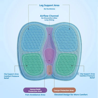 Almofada de Assento Respirável e Refrescante para o Verão // Design em Gel com Estrutura de Colmeia // Ergonômica e Confortável // Uso Universal (Carro/Escritório/Casa)