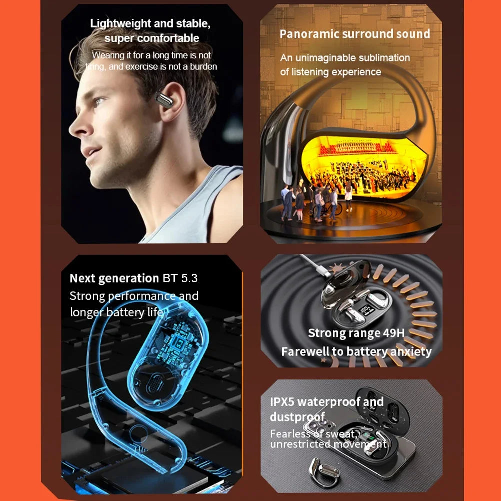 Fones de Ouvido c/ Tradução por IA 3 em 1 // 144 idiomas // Cancelamento de Ruído // Bluetooth 5.3 // Tradução Instantânea // Voz Inteligente em Tempo Real.