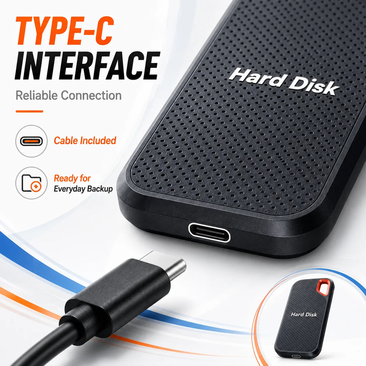 SSD Portátil de Alta Capacidade (4 TB) // Unidade de Armazenamento Externa de Alta Velocidade // Compatível c/ USB 3.1 // Para Notebook, PC, Smartphone e Mac