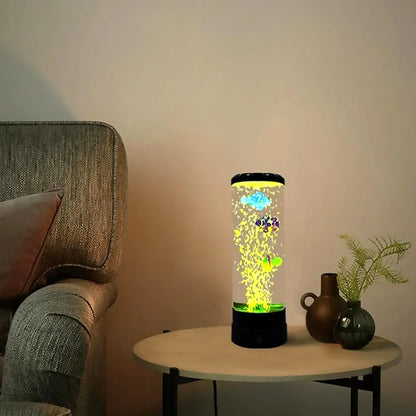Kit de Lâmpada LED em Formato de Peixe para Aquário // Multicolorida, c/ Mudança de Cor // Luz Noturna Decorativa para Tanque de Aquário // Simulação de Peixes e Bolhas // Ideal para Casa, Escritório e Sala de Estar.