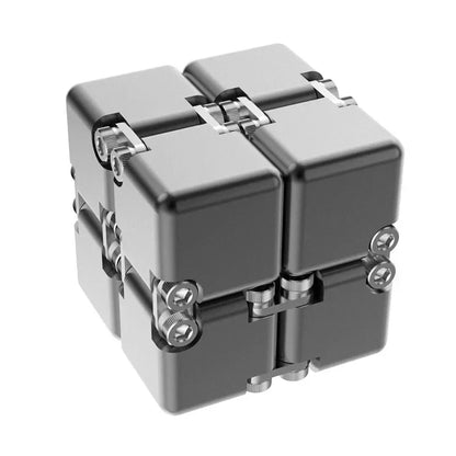 Cubo Mágico Infinito de Metal c/ Design Moderno // Novo, Único e Aprimorado // Desmontável e Montável // Brinquedo p/ Desenvolvimento de Inteligência e Alívio de Estresse