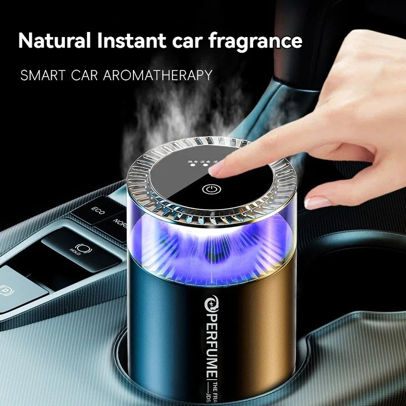 Aromatizador de Ar Inteligente Recarregável p/ Carro // Difusor de Aroma em Formato de Nuvem c/ Luz RGB p/ Interior Automotivo.