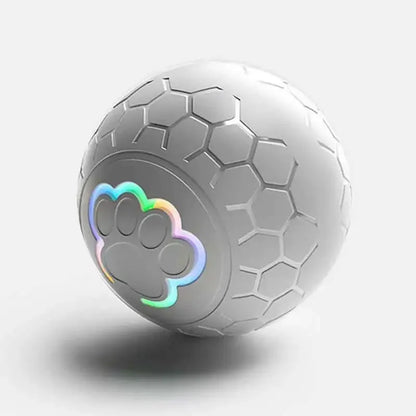 Bola de Brinquedo Inteligente p/ Cães // Eletrônica e Interativa // Com USB // Que Quica e Rola Automaticamente // Com Luzes RGB
