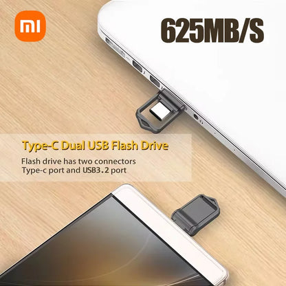 Pen Drives USB de Metal USB 3.2 de Alta Velocidade Xiaomi 2TB // Para Celular / Computador // Transmissão Mútua, Interface Tipo C // Portátil U-Disk
