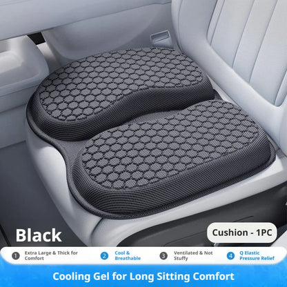 Almofada de Assento Respirável e Refrescante para o Verão // Design em Gel com Estrutura de Colmeia // Ergonômica e Confortável // Uso Universal (Carro/Escritório/Casa)