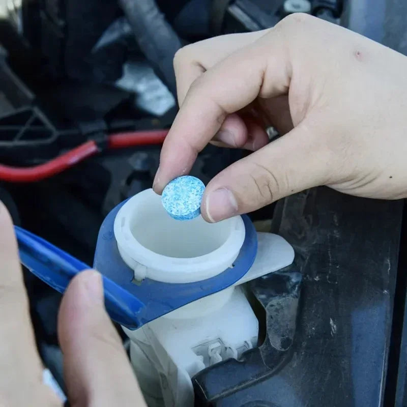 ‌Pastilha Efervescente p/ Lavagem de Para-brisas // Para Todas as Estações (Concentrado Sólido) // Fórmula Sem Goma-laca.