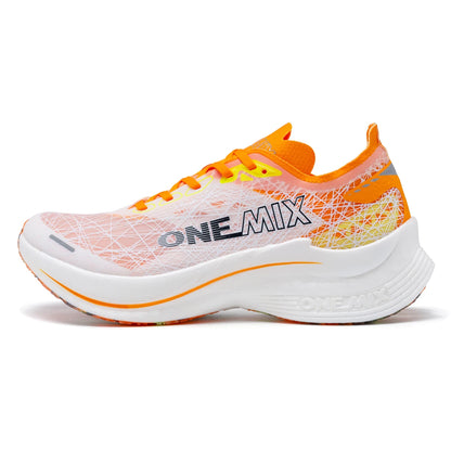 Tênis de Corrida ONEMIX Marathon Carbon Plate // Com Absorção de Choque // Calçado Esportivo Ultraleve c/ Tecnologia Rebound // Tênis Unissex p/ Atividades ao Ar Livre