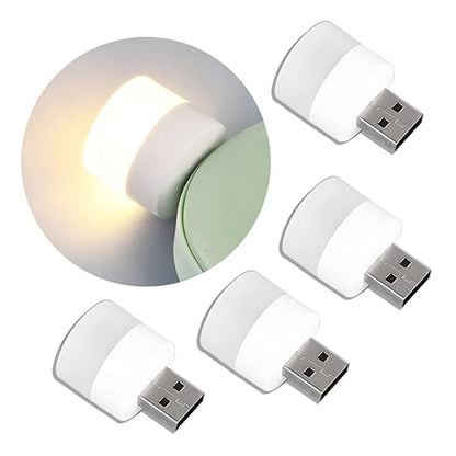 Mini Luz Noturna BAPPSUS USB Quente/Branco // 1-10 pçs // Proteção para os Olhos // Luz de Leitura USB Plug // Carregamento de Energia Móvel Led Night