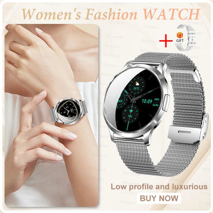 Novo Smartwatch Feminino 2026 // Presente com Tela Touch Completa de 1,32 Polegadas // Funções de Esporte e Fitness // Chamadas Bluetooth e Design Elegante