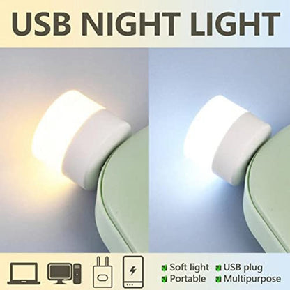 Mini Luz Noturna BAPPSUS USB Quente/Branco // 1-10 pçs // Proteção para os Olhos // Luz de Leitura USB Plug // Carregamento de Energia Móvel Led Night