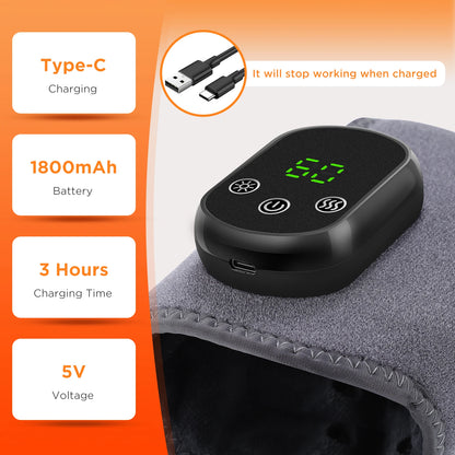 Faixa de Suporte e Proteção para Tornozelo com Aquecimento, Compressão Térmica e Massagem Vibratória