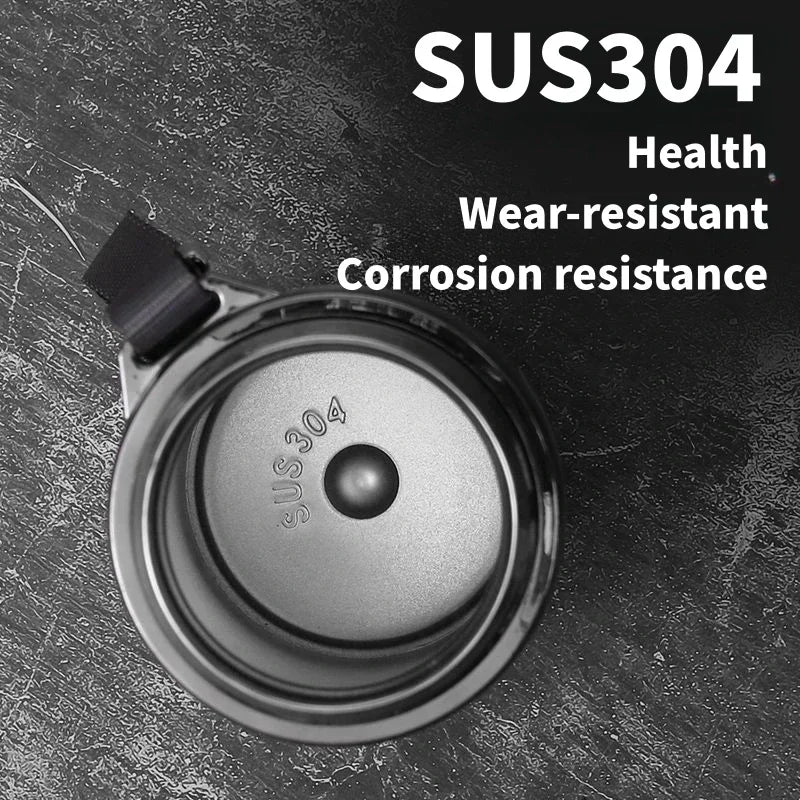 Garrafa Térmica de Aço Inoxidável (SUS304) p/ Chá e Agua// Com Capacidade de 500 ml  // Isolamento a Vácuo e Visor de Temperatura em LED.