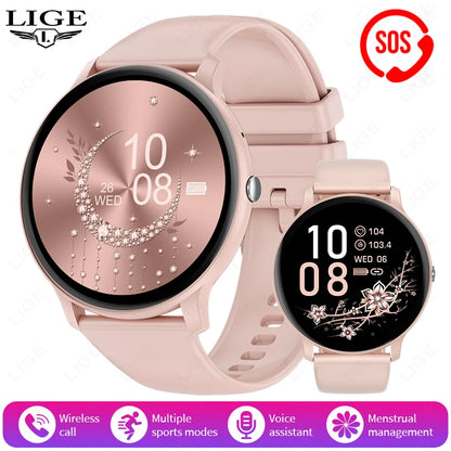 Relógio Inteligente LIGE com tela HD de 1,39" Unissex // Bluetooth, Chamada, Sono // Monitoramento de Oxigênio no Sangue