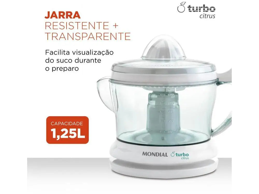Espremedor de Frutas Elétrico Mondial // E-01 25W Branco-220V