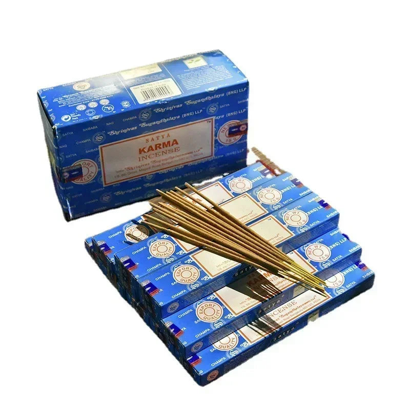 Incenso Indiano Satya Varas Artesanais com Seis Sabores // 5BOX NAG Champa Coleção de Aromas Medicinais Refrescantes para Meditação em Casa