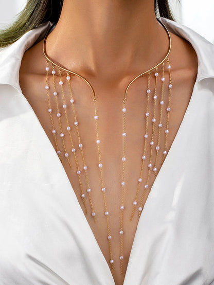 Colar c/ Pingente de Pérolas Artificiais p/ Mulheres // Joia de Pescoço Simples e Moderna // Presente Perfeito p/ Festas // lançamento de 2026