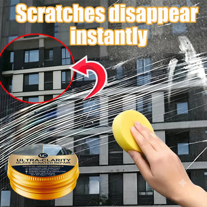 Pasta para Reparo de Riscos em Vidro // Pasta p/ Polimento de Para-Brisas Automotivos // Remove Riscos Superficiais e Manchas de Agua em Vidros de Automóveis, Janelas, Portas e Espelhos.