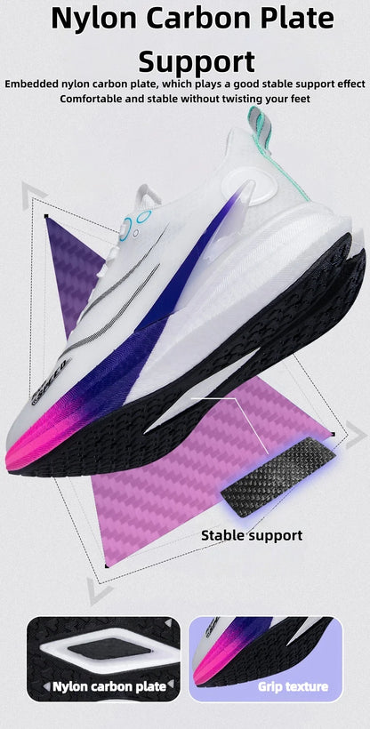 Tênis de Corrida de Maratona Profissional Unissex c/ Placa de Carbono // Absorção de Impacto // Ultraleve e c/ Suporte Estável. Modelo 2026.