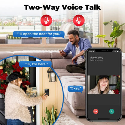 Campainha Home Tuya Sem Fio Onenuo WI FI  // Campainha c/ Câmera DC AC Alimentado por Bateria // Campainha com Alexa Google Campainha/Câmera