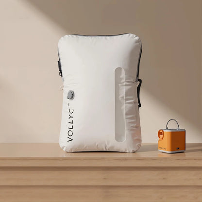 Saco de armazenamento a vácuo de 25L FLEXTAIL X VOLLYC EZYPACK // Saco Reutilizável p/ Guardar Roupas // Mochila de Viagem // Compressão de 85%.
