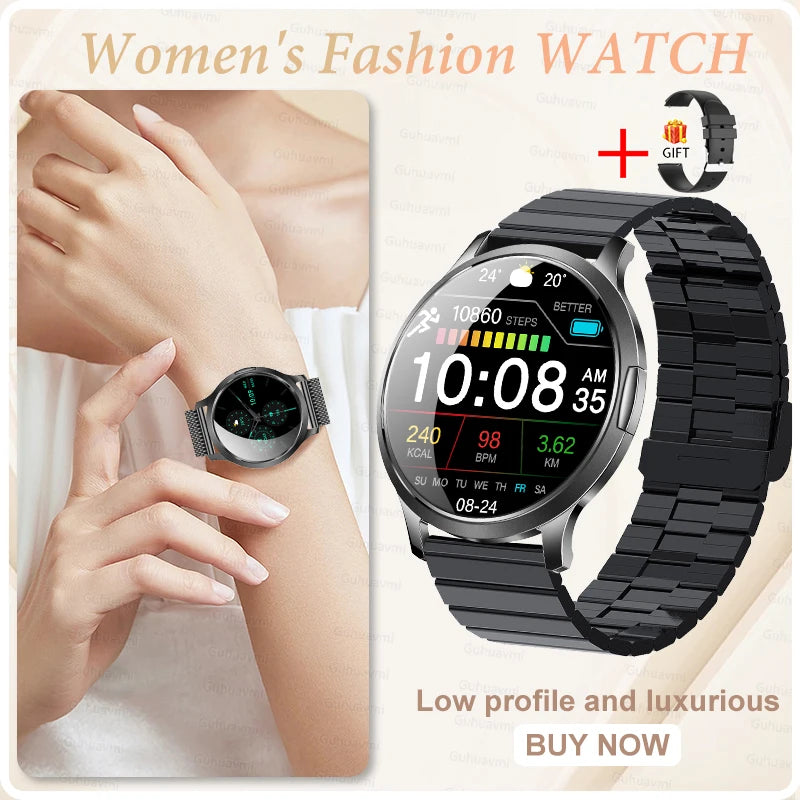 Novo Smartwatch Feminino 2026 // Presente com Tela Touch Completa de 1,32 Polegadas // Funções de Esporte e Fitness // Chamadas Bluetooth e Design Elegante
