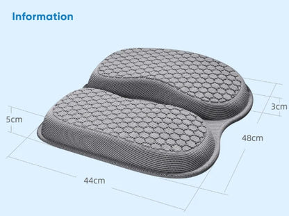 Almofada de Assento Respirável e Refrescante para o Verão // Design em Gel com Estrutura de Colmeia // Ergonômica e Confortável // Uso Universal (Carro/Escritório/Casa)