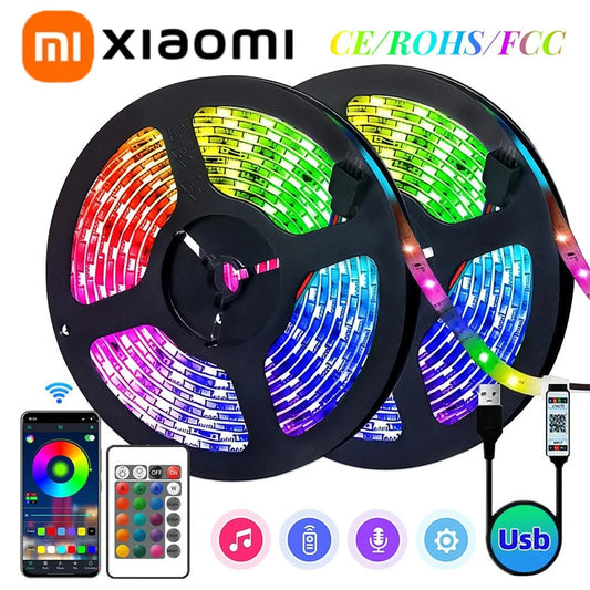 Xiaomi 5V LED Strip Lights 30M16 milhões de cores RGB LED Strip Lighting Music Sync Color Changing Party Garden Home Decoration