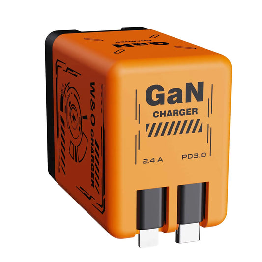 Carregador Rápido Portátil Multifuncional Dobrável GaN 20W PD3.0 // Com Proteção de Carga e Cabo Tipo-C Retrátil