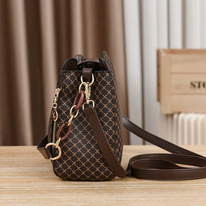 Nova Bolsa de Ombro Feminina 2026 // Bolsa Designer de Luxo // Bolsa de Couro c/ Monograma Estampado // Bolsa de Ombro Única.