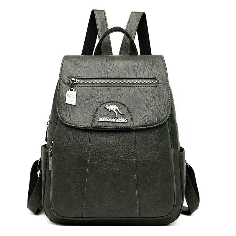 Hot Sell Women Soft Leather Backpacks Vintage Female Shoulder Bags Sac a Dos Casual Travel Ladies Bagpack Mochilas School Bags