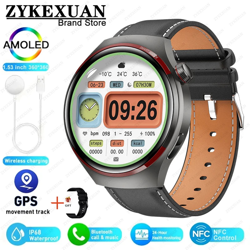 Novo Relógio Inteligente HUAWEI Watch 4 PRO 2025 Unissex // Tela AMOLED HD // Chamada Bluetooth // GPS, NFC // Frequência Cardíaca // Esportivo