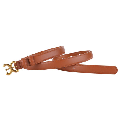 Cintos de Luxo Femininos // Elegantes e ModernosM // 1,8 cm // Cintos de Couro / Corpo // Fivela de Metal // Cabeça Adequada p/ Calças Sociais, Uso Casual