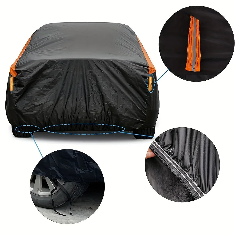 Capas Protetoras Completas para Carro // Capas de Carro ao Ar Livre à Prova d'água // Sol / Chuva / Neve // Proteção UV // Capa Automotiva Universal SUV/SEDAN 190t