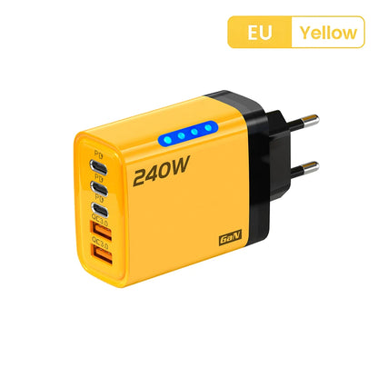 Carregador USB-C PD c/ 5 Portas // Carregamento Rápido 3.0 // Compatível c/ IPhone 16, 15, Samsung, Xiaomi e Huawei.