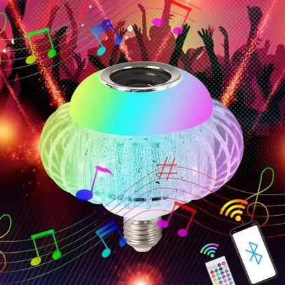 Lâmpada LED RGB c/ Controle Remoto p/ Iluminação Ambiente // Luz Branca e Alto-Falante Integrado // Bluetooth Inteligente e Soquete E27.
