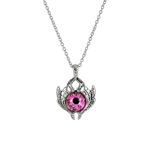 Colar c/ Pingente // Força e Proteção // Unissex // Estilo Punk Retrô // Forma de Pentagrama Devil's Eye  // Colar de Metal não Ajustável // Joia da Moda p/ Presente.