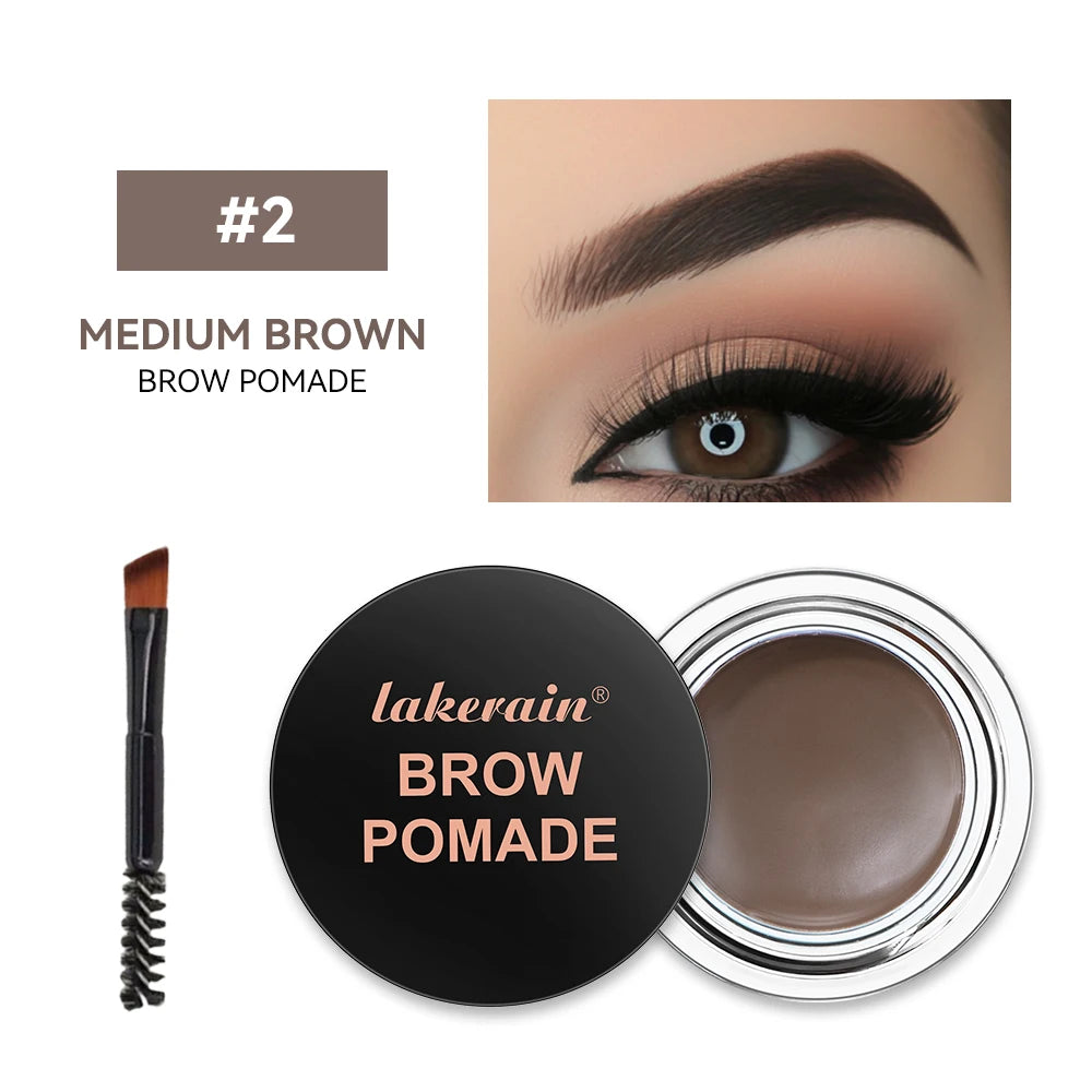 6 Cores de Maquiagem para Sobrancelhas de Longa Duração // À Prova D'Água // Pomada para Sobrancelhas 3D Natural // Gel p/ Sobrancelhas c/ Pincel // Maquiagem Profissional