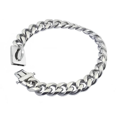 Coleira Dourada de Aço Inoxidável p/ Cães // Com 19 mm de Largura // Ideal p/ Cães de Porte Médio e Grande // Como Bulldog Francês, Labrador Retriever, etc