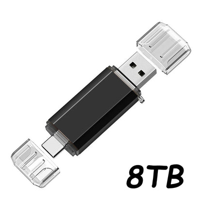 Novo Pendrive OTG 2 em 1 de 16 TB (USB 3.0 e Tipo-C) para iPhone, Samsung, Huawei, Xiaomi, Android e Notebook
