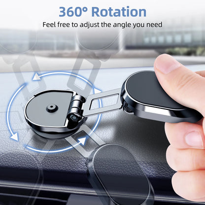 Suporte Magnético p/ Telefone de Carro // Suporte Dobrável p/ Painel // Suporte de Navegação Giratório 360° Graus // Acessórios p/ Carro