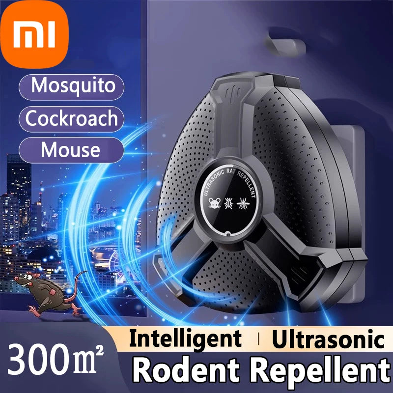 Xiaomi Repelente Ultrassônico Inteligente de Roedores de Alta Potência // Para Cozinhas de Depósito // Para Afastar Ratos, Baratas e Mosquitos // Para Uso Doméstico