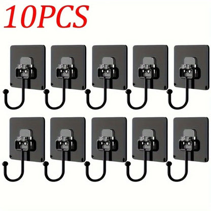 Ganchos Autoadesivos Giratórios à Prova d'Água // Suporte de Adesivo Forte // Gancho de Parede p/ Pendurar // Organizador de Cozinha e Banheiro