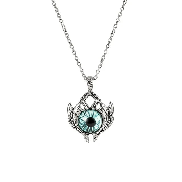 Colar c/ Pingente // Força e Proteção // Unissex // Estilo Punk Retrô // Forma de Pentagrama Devil's Eye  // Colar de Metal não Ajustável // Joia da Moda p/ Presente.