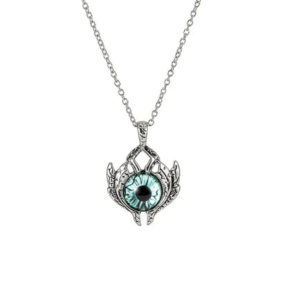 Colar c/ Pingente // Força e Proteção // Unissex // Estilo Punk Retrô // Forma de Pentagrama Devil's Eye  // Colar de Metal não Ajustável // Joia da Moda p/ Presente.