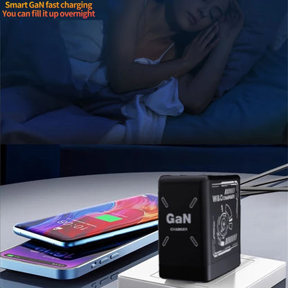 Carregador Rápido Portátil Multifuncional Dobrável GaN 20W PD3.0 // Com Proteção de Carga e Cabo Tipo-C Retrátil