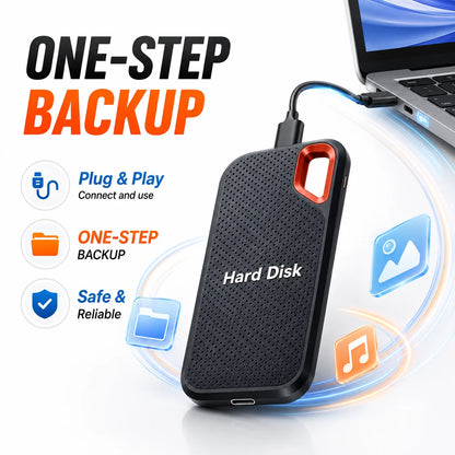 SSD Portátil de Alta Capacidade (4 TB) // Unidade de Armazenamento Externa de Alta Velocidade // Compatível c/ USB 3.1 // Para Notebook, PC, Smartphone e Mac